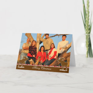 Cartes Pour Fêtes Annuelles Merry Christmas Moose White Outline