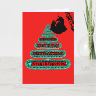 CARTES POUR FÊTES ANNUELLES MERRY CHRISTMAS OPÉRATEUR INGÉNIEUR DE CRANE OPÉRA