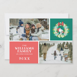 Cartes Pour Fêtes Annuelles Merry Christmas Peppermenthe Holiday Wreath