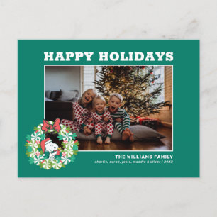 Cartes Pour Fêtes Annuelles Merry Christmas Peppermenthe Holiday Wreath