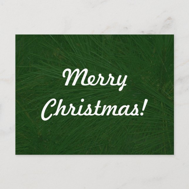 Cartes Pour Fêtes Annuelles Merry Christmas Pine Tree Close (Devant)