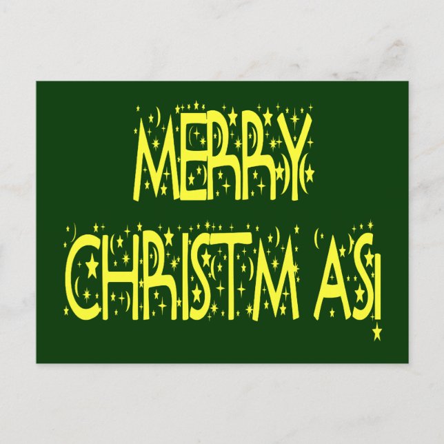 Cartes Pour Fêtes Annuelles Merry Christmas Starry (Devant)