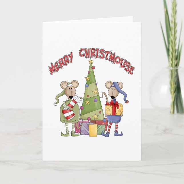 Cartes Pour Fêtes Annuelles Merry Christsouris (Devant)