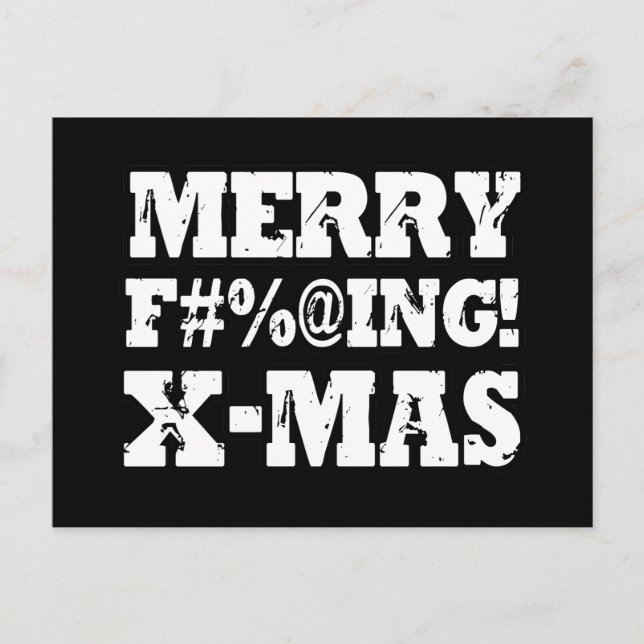 Cartes Pour Fêtes Annuelles MERRY EFFING XMAS -.png (Devant)