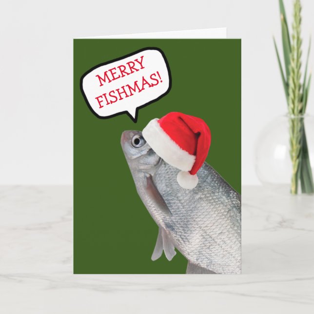 Cartes Pour Fêtes Annuelles Merry Fishmas Funny Noël (Devant)