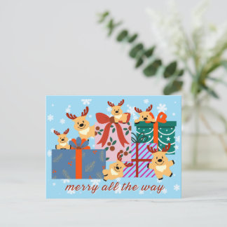 Cartes Pour Fêtes Annuelles Merry Holiday Postcard