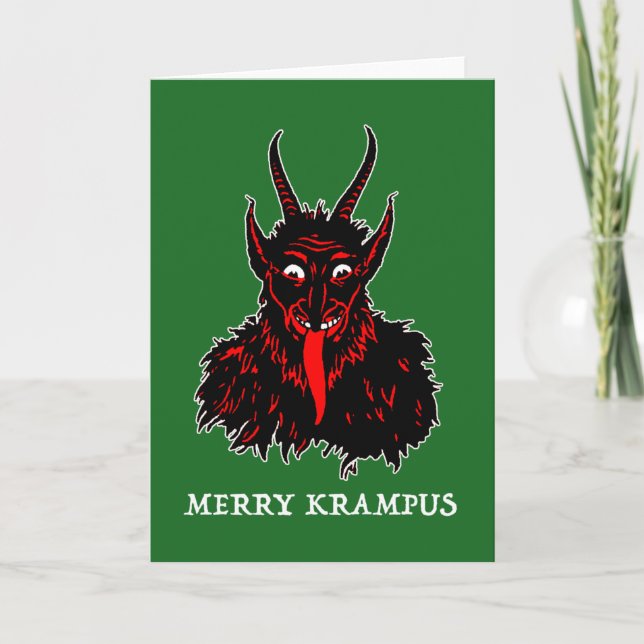 CARTES POUR FÊTES ANNUELLES MERRY KRAMPUS (Devant)