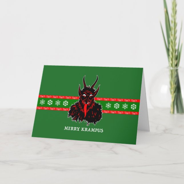 CARTES POUR FÊTES ANNUELLES MERRY KRAMPUS (Devant)