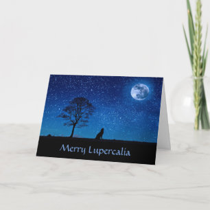 Cartes Pour Fêtes Annuelles Merry Lupercalia (loup)