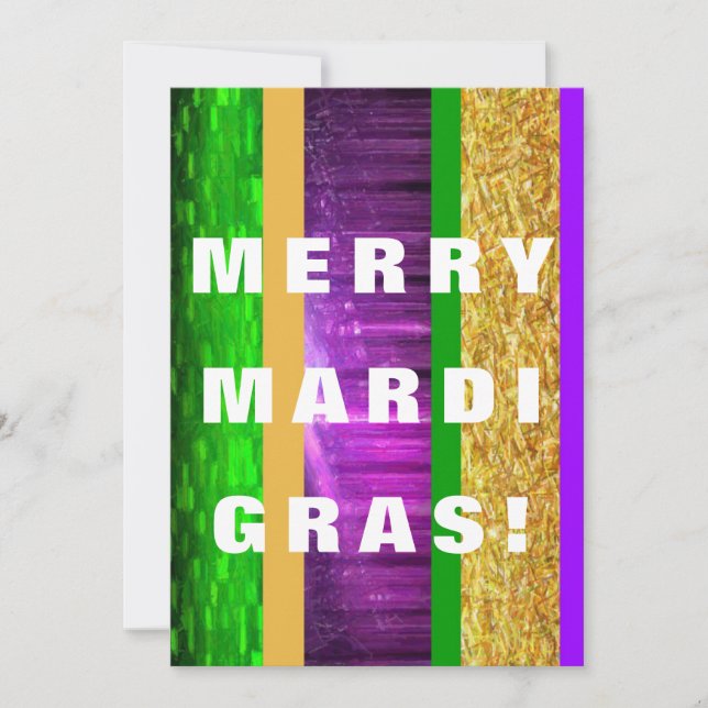 Cartes Pour Fêtes Annuelles Merry Mardi Gras (Devant)