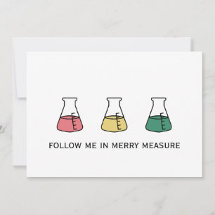 Cartes Pour Fêtes Annuelles Merry Mesure Chimie Science Erlenmeyer Vacances