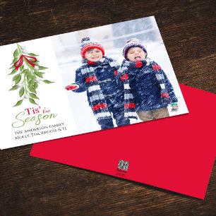 Cartes Pour Fêtes Annuelles Merry Mistletoe One Photo Christmas