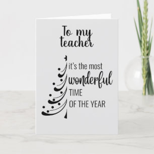 CARTES POUR FÊTES ANNUELLES MERRY NOËL **ENSEIGNANT*** AVEC AMOUR