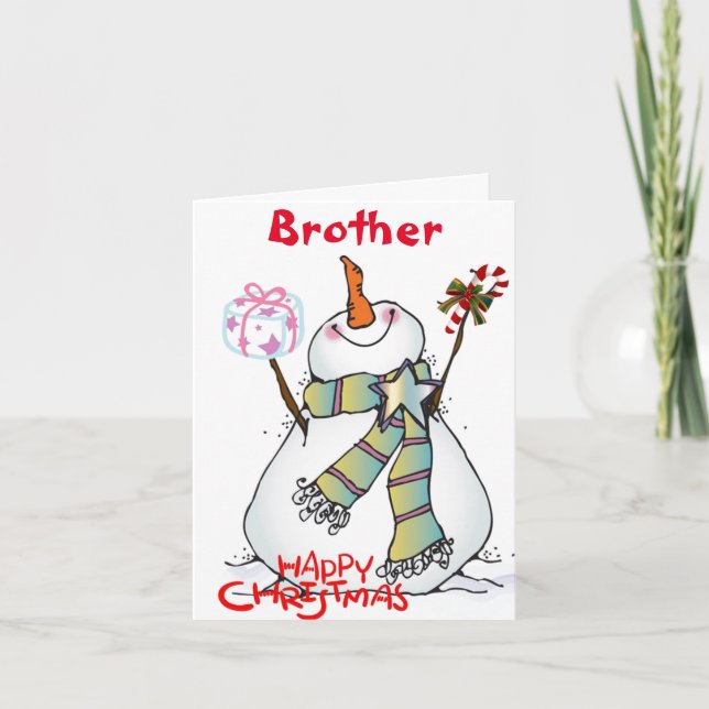 CARTES POUR FÊTES ANNUELLES MERRY NOËL ****FRÈRE**** (Devant)