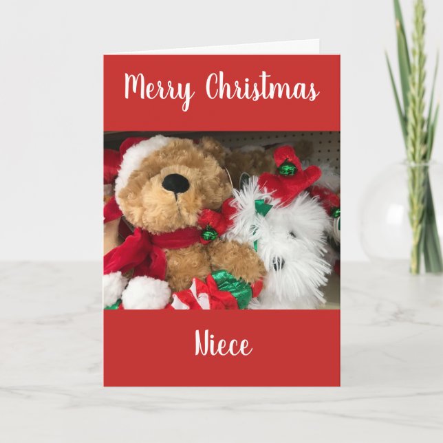 CARTES POUR FÊTES ANNUELLES MERRY NOËL **NIECE** (Devant)