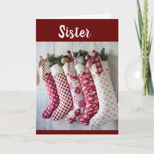 CARTES POUR FÊTES ANNUELLES MERRY NOËL ***SIS*** AVEC AMOUR ET MERCI (Devant)