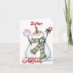 CARTES POUR FÊTES ANNUELLES MERRY NOËL ****SOEUR****