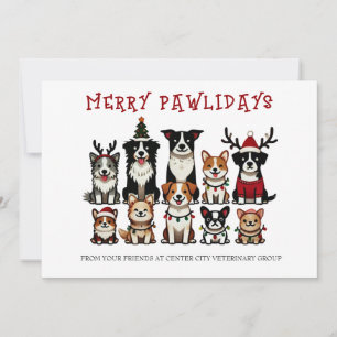 Cartes Pour Fêtes Annuelles Merry Pawlidays Vétérinaire