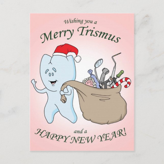 Cartes Pour Fêtes Annuelles "Merry Trisme" (Devant)