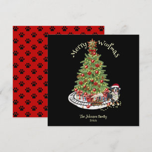 Cartes Pour Fêtes Annuelles Merry Woofmas Chien Design - Bernese Mountain Dog