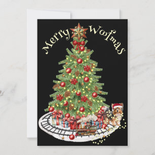 Cartes Pour Fêtes Annuelles Merry Woofmas Chien Design - Yorkie
