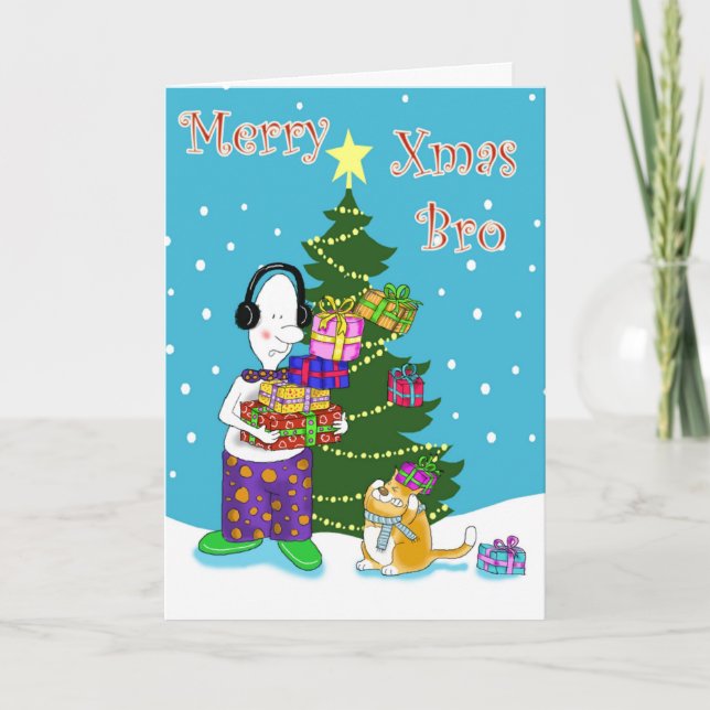 Cartes Pour Fêtes Annuelles Merry Xmas Brother (Devant)
