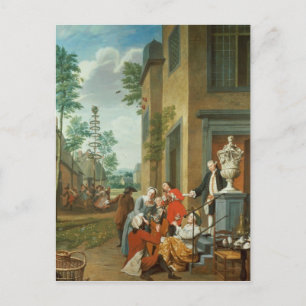 Cartes Pour Fêtes Annuelles Merrymaking villageois