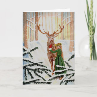 Cartes Pour Fêtes Annuelles Merveille de région boisée remarquée