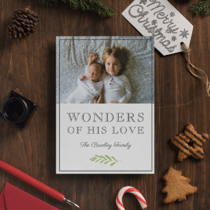 Cartes Pour Fêtes Annuelles Merveilles de Son Amour Branche de Laurier Photo