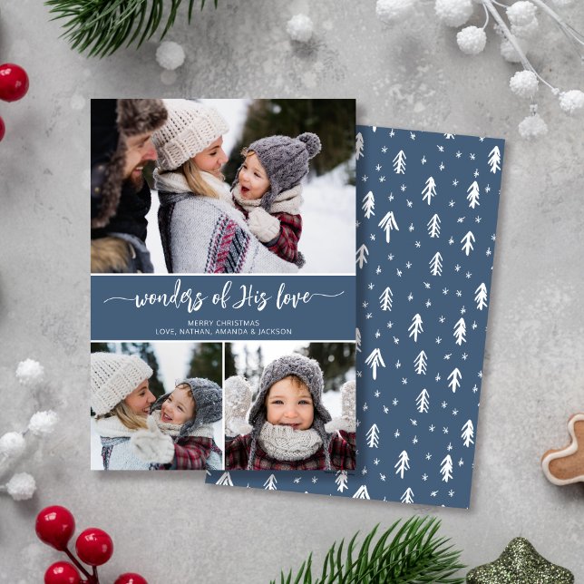 Cartes Pour Fêtes Annuelles Merveilles de Son amour Noël chrétien (Créateur téléchargé)