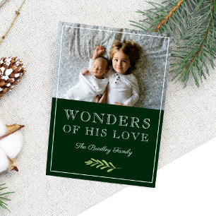 Cartes Pour Fêtes Annuelles Merveilles de Son Amour Photo de branche de laur