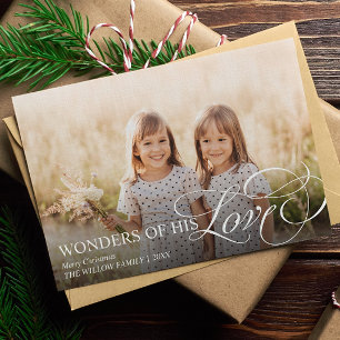 Cartes Pour Fêtes Annuelles Merveilles de Son Amour Photo de Noël chrétien 4 