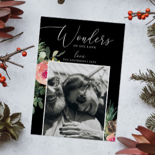 Cartes Pour Fêtes Annuelles Merveilles de son amour Photo de Noël de la flor
