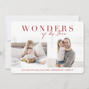 Cartes Pour Fêtes Annuelles Merveilles de son amour religieux multiphoto Noël