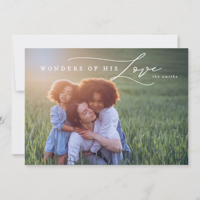Cartes Pour Fêtes Annuelles Merveilles modernes de son amour Noël religieux (Devant)