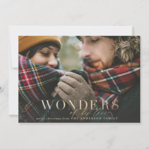 Cartes Pour Fêtes Annuelles Merveilles son amour plaid photo vacances or