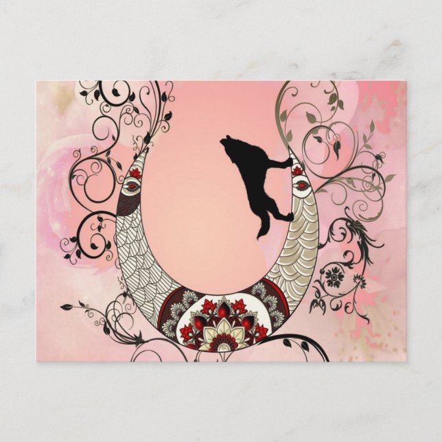 Cartes Pour Fêtes Annuelles Merveilleuse lune de mandala (Devant)