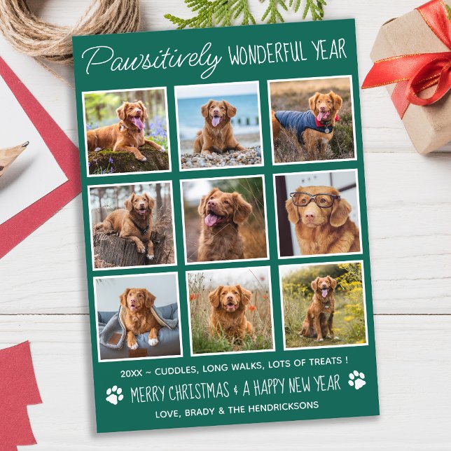 Cartes Pour Fêtes Annuelles Merveilleusement Merveilleux Année Cute Collage Ph (Créateur téléchargé)