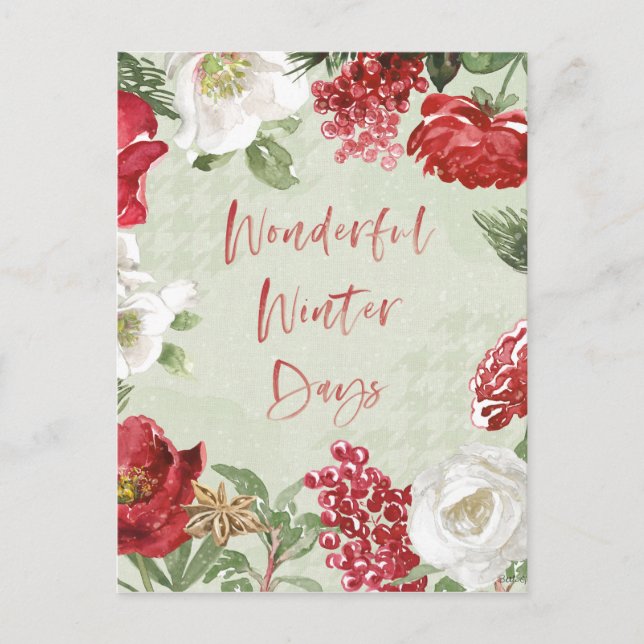 Cartes Pour Fêtes Annuelles Merveilleuses journées d'hiver (Devant)