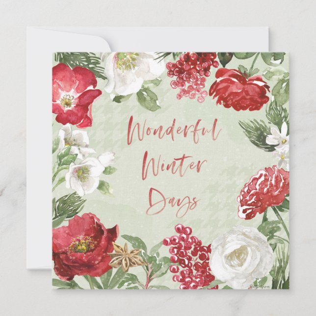 Cartes Pour Fêtes Annuelles Merveilleuses journées d'hiver (Devant)