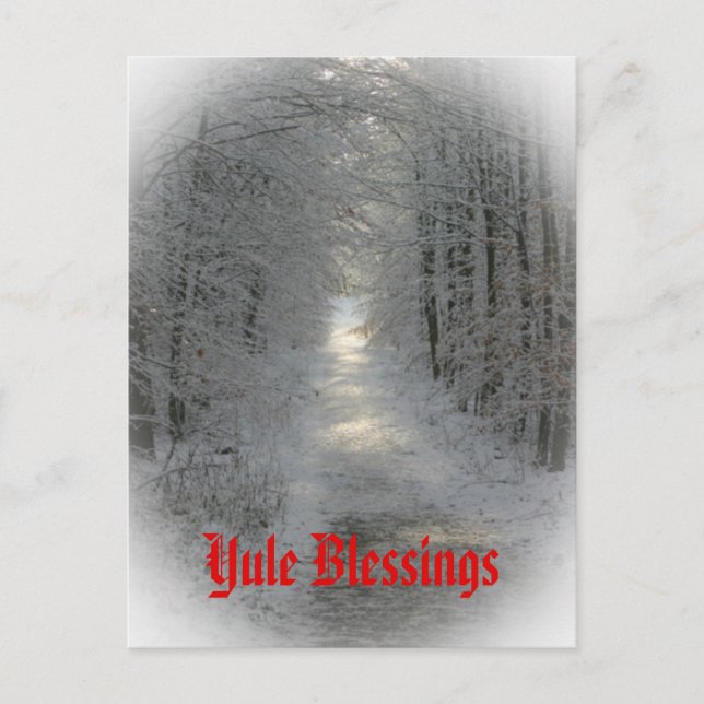 Cartes Pour Fêtes Annuelles Merveilleux Noël Solstice d'hiver (Devant)
