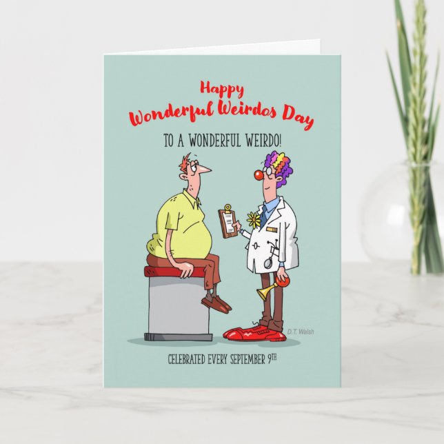 Cartes Pour Fêtes Annuelles Merveilleux Weirdos Day 9 septembre (Devant)