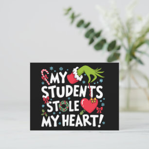 Cartes Pour Fêtes Annuelles Mes élèves ont volé mon cœur Noël Xmas Enseignant 
