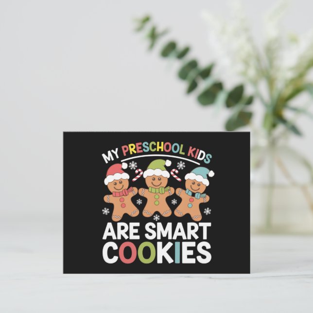 Cartes Pour Fêtes Annuelles Mes enfants d'âge préscolaire sont des cookies int (Debout devant)