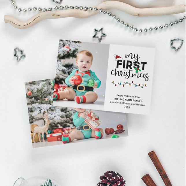 Cartes Pour Fêtes Annuelles Mes premières photos de Noël 2 (Créateur téléchargé)
