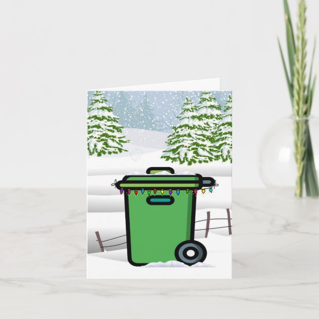 Cartes Pour Fêtes Annuelles Message de Merci de collecte de déchets (Devant)