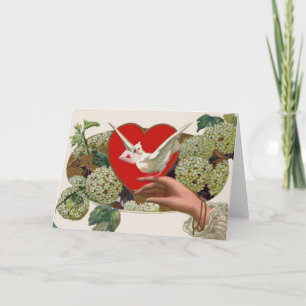 Cartes Pour Fêtes Annuelles Message de Valentine avec la colombe
