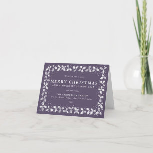 Cartes Pour Fêtes Annuelles Message personnalisé avec bordure droite imprimée 