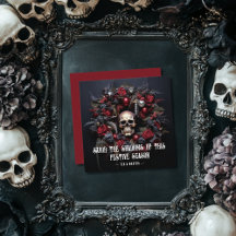 Message personnalisé Goth Dark Skull XMas Wreath