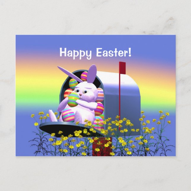 Cartes Pour Fêtes Annuelles Messagerie Bunny de Pâques (Devant)